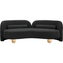 Meridian Daphne Black Boucle Fabric Sofa IMAGE 5