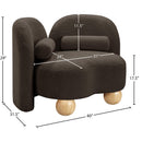  Manufacturer Color_Brown -- Daphne Brown Boucle Fabric Upholstered Chair IMAGE 17