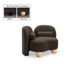  Manufacturer Color_Brown -- Daphne Brown Boucle Fabric Upholstered Chair IMAGE 1