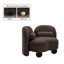  Manufacturer Color_Brown -- Daphne Brown Boucle Fabric Upholstered Chair IMAGE 2