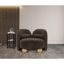  Manufacturer Color_Brown -- Daphne Brown Boucle Fabric Upholstered Chair IMAGE 3
