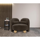 Meridian Daphne Brown Boucle Fabric Chair IMAGE 3