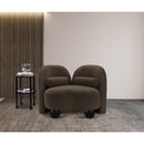  Manufacturer Color_Brown -- Daphne Brown Boucle Fabric Upholstered Chair IMAGE 4