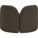 Meridian Daphne Brown Boucle Fabric Chair IMAGE 7