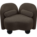  Manufacturer Color_Brown -- Daphne Brown Boucle Fabric Upholstered Chair IMAGE 9