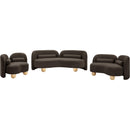 Meridian Daphne Brown Boucle Fabric Loveseat IMAGE 12