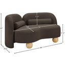  Manufacturer Color_Brown -- Daphne 64" Brown Boucle Fabric Upholstered Loveseat IMAGE 17