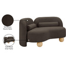  Manufacturer Color_Brown -- Daphne 64" Brown Boucle Fabric Upholstered Loveseat IMAGE 18