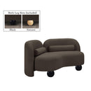  Manufacturer Color_Brown -- Daphne 64" Brown Boucle Fabric Upholstered Loveseat IMAGE 2