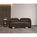  Manufacturer Color_Brown -- Daphne 64" Brown Boucle Fabric Upholstered Loveseat IMAGE 3