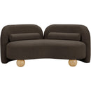  Manufacturer Color_Brown -- Daphne 64" Brown Boucle Fabric Upholstered Loveseat IMAGE 5