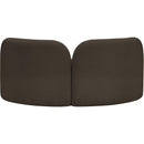 Meridian Daphne Brown Boucle Fabric Loveseat IMAGE 7