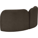 Meridian Daphne Brown Boucle Fabric Loveseat IMAGE 8