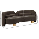  Manufacturer Color_Brown -- Daphne 89" Brown Boucle Fabric Upholstered Sofa IMAGE 17