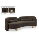  Manufacturer Color_Brown -- Daphne 89" Brown Boucle Fabric Upholstered Sofa IMAGE 1