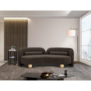  Manufacturer Color_Brown -- Daphne 89" Brown Boucle Fabric Upholstered Sofa IMAGE 3