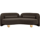Meridian Daphne Brown Boucle Fabric Sofa IMAGE 5