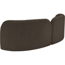  Manufacturer Color_Brown -- Daphne 89" Brown Boucle Fabric Upholstered Sofa IMAGE 8