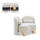  Manufacturer Color_Cream -- Daphne Cream Boucle Fabric Upholstered Chair IMAGE 1