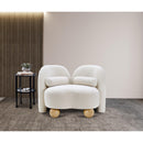  Manufacturer Color_Cream -- Daphne Cream Boucle Fabric Upholstered Chair IMAGE 3