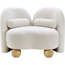  Manufacturer Color_Cream -- Daphne Cream Boucle Fabric Upholstered Chair IMAGE 5