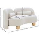  Manufacturer Color_Cream -- Daphne 64" Cream Boucle Fabric Upholstered Loveseat IMAGE 17
