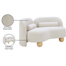  Manufacturer Color_Cream -- Daphne 64" Cream Boucle Fabric Upholstered Loveseat IMAGE 18
