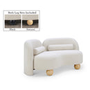 Manufacturer Color_Cream -- Daphne 64" Cream Boucle Fabric Upholstered Loveseat IMAGE 1