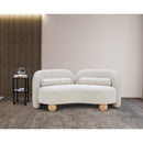  Manufacturer Color_Cream -- Daphne 64" Cream Boucle Fabric Upholstered Loveseat IMAGE 3