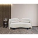 Manufacturer Color_Cream -- Daphne 64" Cream Boucle Fabric Upholstered Loveseat IMAGE 4