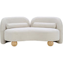  Manufacturer Color_Cream -- Daphne 64" Cream Boucle Fabric Upholstered Loveseat IMAGE 5