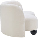  Manufacturer Color_Cream -- Daphne 64" Cream Boucle Fabric Upholstered Loveseat IMAGE 6