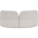 Meridian Daphne Cream Boucle Fabric Loveseat IMAGE 7