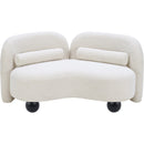  Manufacturer Color_Cream -- Daphne 64" Cream Boucle Fabric Upholstered Loveseat IMAGE 9