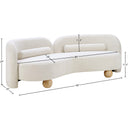 Meridian Daphne Cream Boucle Fabric Sofa IMAGE 17