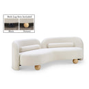  Manufacturer Color_Cream -- Daphne 89" Cream Boucle Fabric Upholstered Sofa IMAGE 1