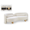 Meridian Daphne Cream Boucle Fabric Sofa IMAGE 1