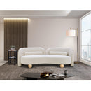  Manufacturer Color_Cream -- Daphne 89" Cream Boucle Fabric Upholstered Sofa IMAGE 3