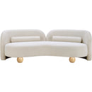  Manufacturer Color_Cream -- Daphne 89" Cream Boucle Fabric Upholstered Sofa IMAGE 5