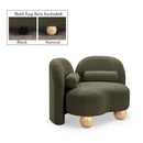 Manufacturer Color_Olive -- Daphne Olive Boucle Fabric Upholstered Chair IMAGE 1