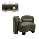  Manufacturer Color_Olive -- Daphne Olive Boucle Fabric Upholstered Chair IMAGE 2