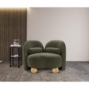 Meridian Daphne Olive Boucle Fabric Chair IMAGE 3