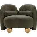  Manufacturer Color_Olive -- Daphne Olive Boucle Fabric Upholstered Chair IMAGE 5