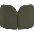 Meridian Daphne Olive Boucle Fabric Chair IMAGE 7