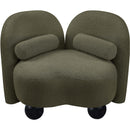 Meridian Daphne Olive Boucle Fabric Chair IMAGE 9