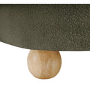 Meridian Daphne Olive Boucle Fabric Loveseat IMAGE 10