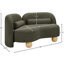  Manufacturer Color_Olive -- Daphne 64" Olive Boucle Fabric Upholstered Loveseat IMAGE 17
