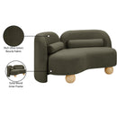  Manufacturer Color_Olive -- Daphne 64" Olive Boucle Fabric Upholstered Loveseat IMAGE 18