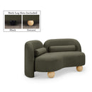  Manufacturer Color_Olive -- Daphne 64" Olive Boucle Fabric Upholstered Loveseat IMAGE 1