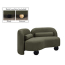  Manufacturer Color_Olive -- Daphne 64" Olive Boucle Fabric Upholstered Loveseat IMAGE 2